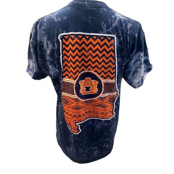 Auburn‎ Tigers Reverse Tie Dyed Graphic T-Shirt Unisex Size M Game Day Gear - Picture 3 of 7